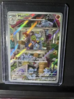 Pokemon TCG Machoke Scarlet Violet 151 Holo Illustration Card 177/165 Rare Mint - Image 4