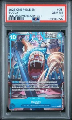 BUGGY One Piece 2nd Anniversary Set OP09 051 PSA 10 GEM MINT ALTERNATE ALT RARE⚓ - Image 1