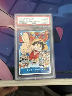 2023 ONE PIECE JPN PROMOS WEEKLY SHONEN JUMP-ISSUE 6-7 MONKEY D. LUFFY PSA 10 - Image 1