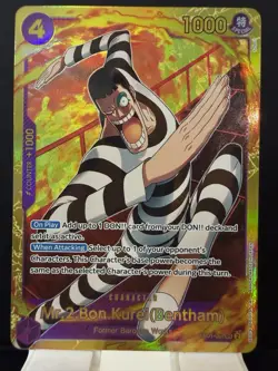 One Piece CCG: Mr. 2 Bon Kurei (Bentham) EB01-061 SEC Card - Full Art OG Print - Image 1