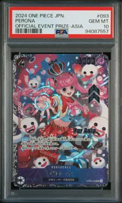 Perona Flagship PSA 10 One Piece Card Game SR Parallel OP06-093 Tournament Promo - Image 2