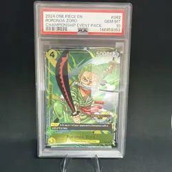 2024 ONE PIECE P-042 CHAMPIONSHIP CS EVENT PACK 2024 PROMO RORONOA ZORO PSA 10 - Image 1