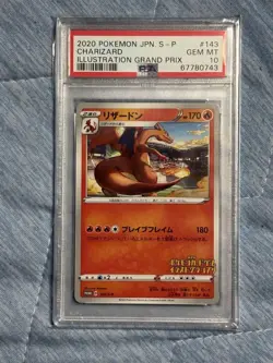Charizard Illustration GP PSA10 Pokemon Card Rare Promo Mint - Image 1
