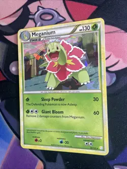 Pokemon TCG Heartgold & Soul Silver - Meganium #26/123 Cracked Ice Holo Card MP - Image 3