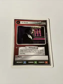 Star Trek CCG Personnel Klingon Kromm Common Card - Image 1