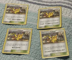 POKEMON TCG - CHAMPIONS FESTIVAL TOP 32, TOP 16, QUARTER FINALIST & STAFF SM231 - Image 1