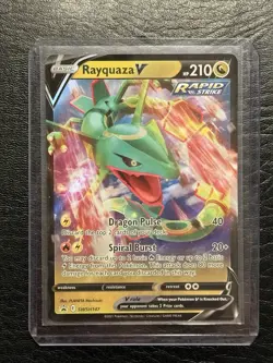 Rayquaza V SWSH147 Black Star Promo Ultra Rare Pokemon TCG NM/MINT - Image 1