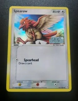 Pokemon Spearow HOLO STAMPED EX Crystal Guardians 61/100 2006 - Image 1
