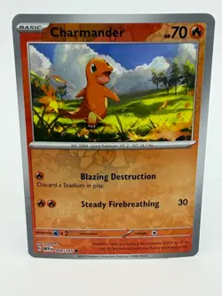 Pokemon Charmander Cosmos Holo Promo Scarlet & Violet 151 004/165 - Image 1