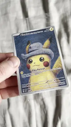 Pokemon TCG Pikachu With Grey Felt SEALED Hat Van Gogh Black Star Promo 085 MINT - Image 2