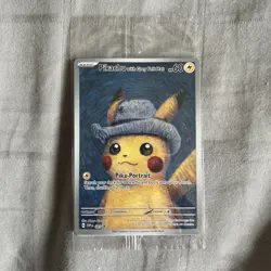 Pokemon TCG Pikachu With Grey Felt SEALED Hat Van Gogh Black Star Promo 085 MINT - Image 4