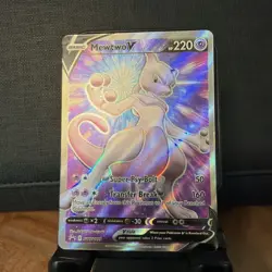 Pokemon Go TCG 2022 Black Star Promo Full Art Holo Mewtwo v SWSH229 - Image 2