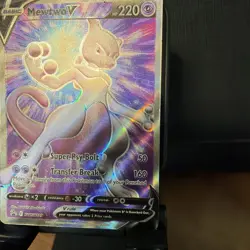 Pokemon Go TCG 2022 Black Star Promo Full Art Holo Mewtwo v SWSH229 - Image 4