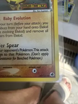 Pokemon TCG Elekid 48/101 2006 EX Dragon Frontiers Reverse Holo Rare Stamped - Image 3