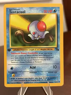 Tentacool 56/62 1st Edition Fossil Common Unlimited Pokemon TCG LP - Image 1