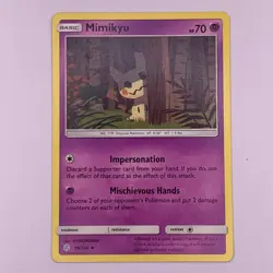 Mimikyu 96/236 SM - Cosmic Eclipse Uncommon NM Near Mint Pokemon TCG - Image 1