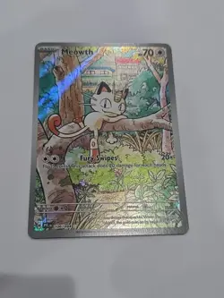 Pokemon TCG Meowth 106/094 Full Art Illustration Rare Phantasmal Flame Creased - Image 1