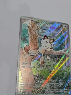 Pokemon TCG Meowth 106/094 Full Art Illustration Rare Phantasmal Flame Creased - Image 2