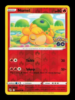 Numel Reverse Holo Common Pokemon GO 013/078 NM - Image 1