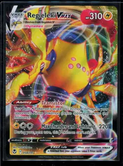 Pokemon Card Regieleki VMAX 058/195 Silver Tempest Ultra Rare Holo - Image 1
