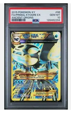 2015 Pokemon Ancient Origins Primal Kyogre Ex #96 PSA 10 - Image 1