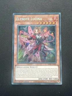 YUGIOH Elfnote Lucina (BPRO-EN010) Secret Rare 1st Edition Near Mint - Image 1