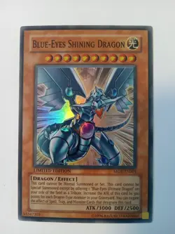 Konami Blue-Eyes Shining Dragon MOV-EN001 Super Rare Limited Yu-Gi-Oh! TCG - Image 1