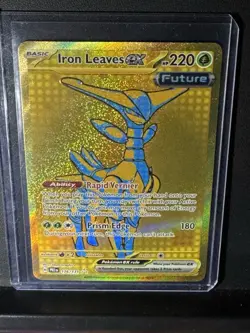 Pokemon TCG Prismatic Evolutions-Iron Leaves EX Hyper Rare Gold Card 176/131 NM - Image 2