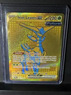 Pokemon TCG Prismatic Evolutions-Iron Leaves EX Hyper Rare Gold Card 176/131 NM - Image 4