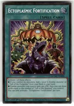 Ectoplasmic Fortification MZMU-EN033 Secret Rare Maze of Muertos Yu-Gi-Oh NM - Image 1