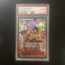 MANGA ALT ART PORTGAS D. ACE One Piece OP02 Paramount War Japanese #013 PSA 10 - Image 1