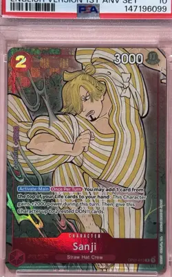 2024 One Piece EN Sanji English Version 1st Anniversary Set Foil PSA 10 - Image 3