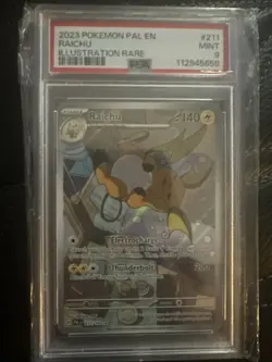Pokemon TCG Raichu Paldea Evolved Full Art Illustration Card 211/193 PSA 9 - Image 1