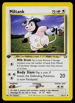 Pokemon Card - Miltank Neo Genesis 41/111 1st Edition Uncommon - Image 1