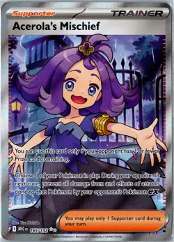 Pokemon Card - Acerola's Mischief 165/132 Mega Evolution Ultra Rare Near Mint - Image 1