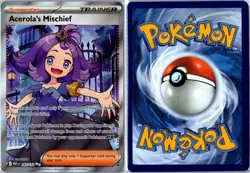 Pokemon Card - Acerola's Mischief 165/132 Mega Evolution Ultra Rare Near Mint - Image 3
