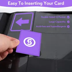 12 Pocket Trading Card Binder - Holds 720 Cards, Side Loading Album for TCGs - Image 5