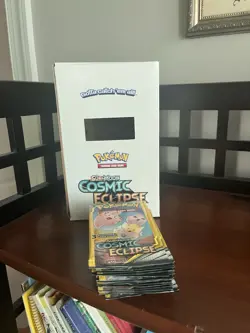 Pokemon Lot of 17x Sun & Moon Cosmic Eclipse 3 Card Booster Packs W/ Display - Image 3