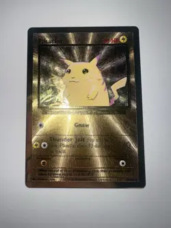 Pikachu - 58/102 (Celebrations Metal Card) 58/102 Promo Gold OFFSET ERROR LP/MP - Image 1