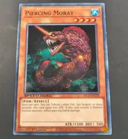 Yu-Gi-Oh Piercing Moray Common Card 1st Edition SBC1-ENC06 NM - Image 1