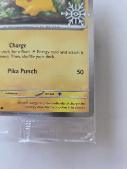 Pikachu 025/165 Holo Pokemon Card Holiday Snowflake Stamp Sealed Pack 151 Promo - Image 3