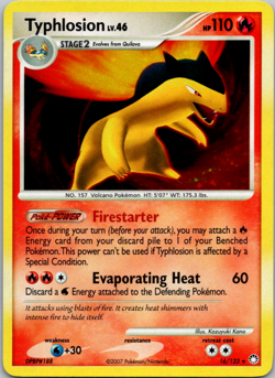 Typhlosion Holo Rare Card 16/123 Mysterious Treasures VLP - Image 1