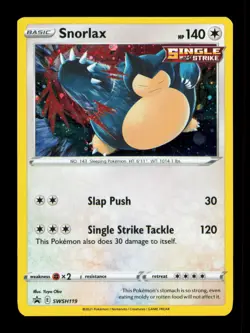 Snorlax Holofoil Promo SWSH: Sword & Shield Promo Cards SWSH119 NM - Image 1