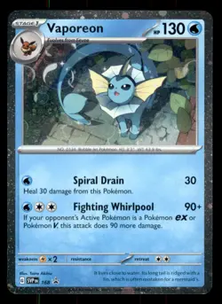 Vaporeon - (Cosmos Holo) Holo Promo SV: Scarlet & Violet Promo Cards 168 NM - Image 1