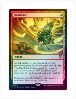 1x Flashback, Secrets of Strixhaven, Foil, Magic MTG NM - Image 1