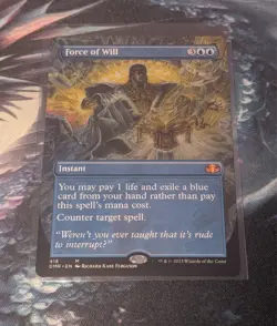 Magic The Gathering Dominaria Remastered Force of Will Borderless Regular NM/M - Image 1