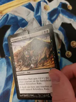 Relentless Rats MTG Magic Core Set 2010 M10 Uncommon Heavily Played - Damaged x1 - Image 5