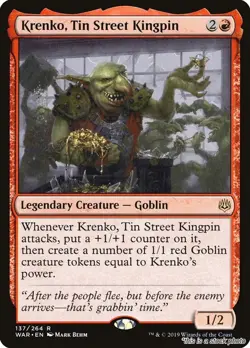 MTG Krenko, Tin Street Kingpin 137 War of the Spark NM Magic - Image 1