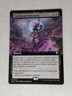 MTG Swarmyard Massacre Extended Art - BLC / 0055 - MP Condition - Image 1