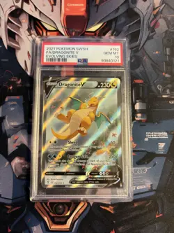 Dragonite V 192/203 Alt Art Evolving Skies Pokemon Card - PSA 10 Gem Mint - Image 1